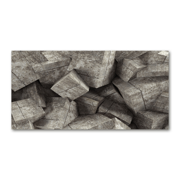 Bild auf glas Betonwürfel