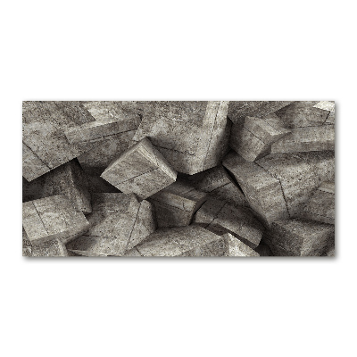 Bild auf glas Betonwürfel