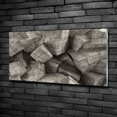 Bild auf glas Betonwürfel