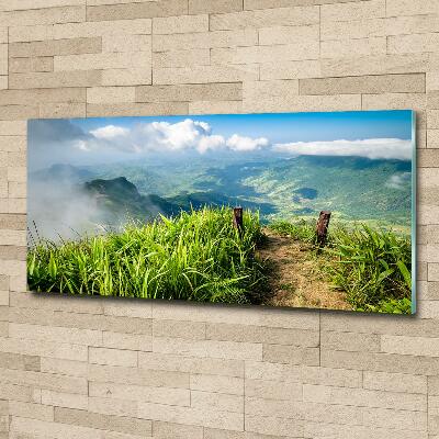 Foto glasbild Pfad zum Gipfel