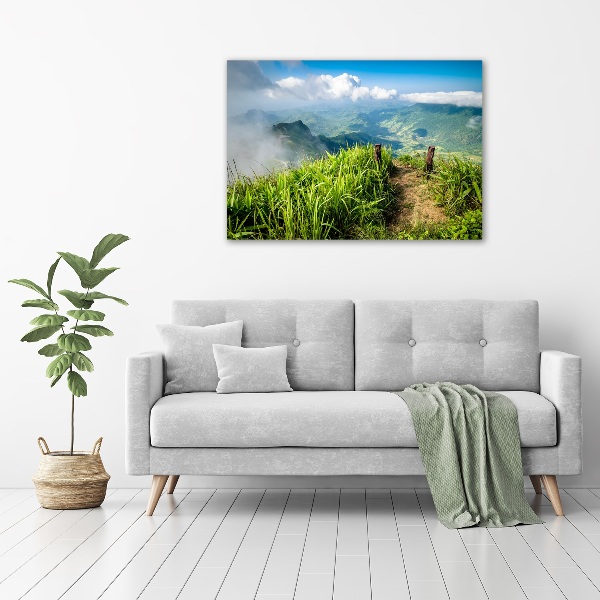 Foto glasbild Pfad zum Gipfel