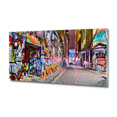 Glasbild Bunte Graffiti