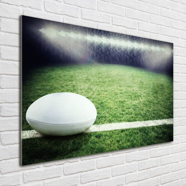 Foto glasbild Rugbyball