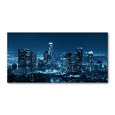 Foto glasbild Los Angeles bei Nacht