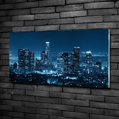 Foto glasbild Los Angeles bei Nacht
