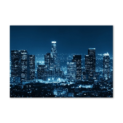 Foto glasbild Los Angeles bei Nacht