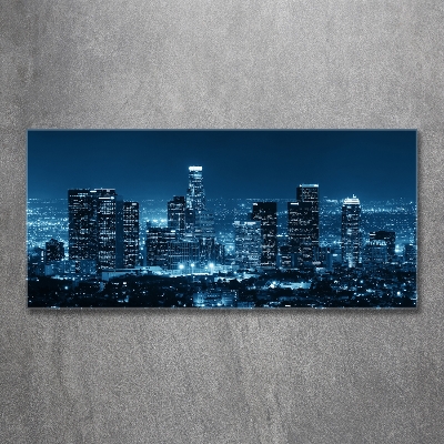 Foto glasbild Los Angeles bei Nacht
