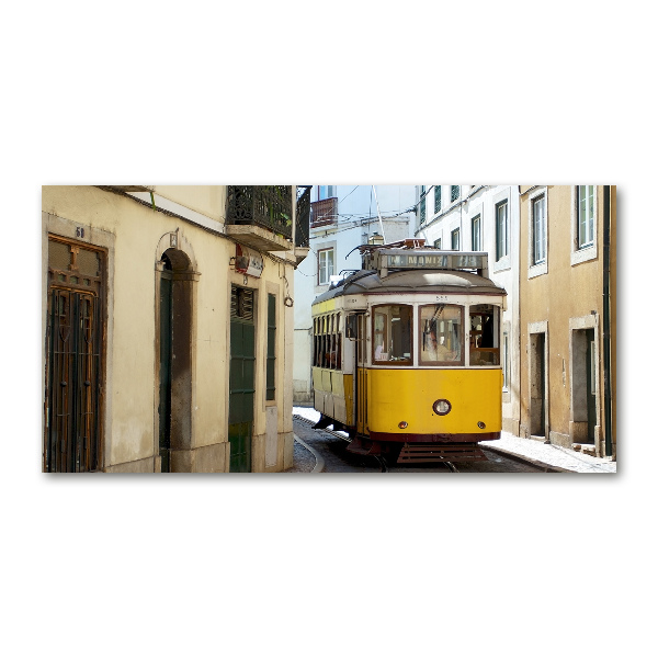 Foto glasbild Straßenbahn von Lissabon