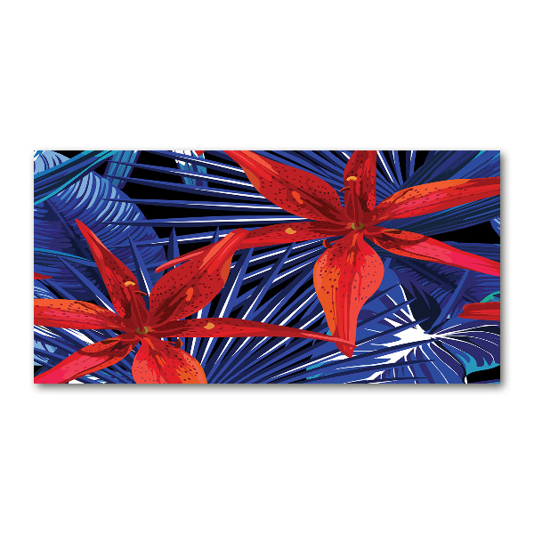 Bild auf glas Tropische Blumen