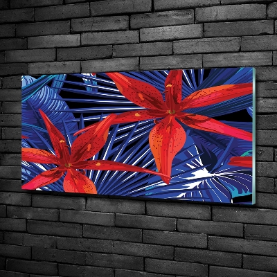 Bild auf glas Tropische Blumen