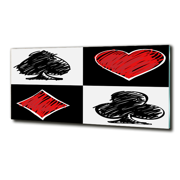 Glasbild Kartenfarben