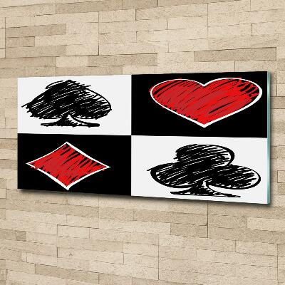 Glasbild Kartenfarben