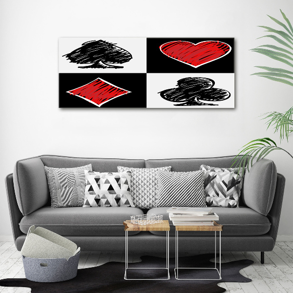 Glasbild Kartenfarben