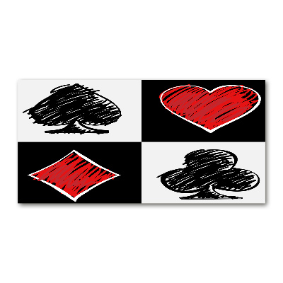 Glasbild Kartenfarben