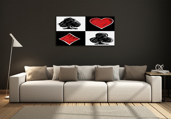 Glasbild Kartenfarben