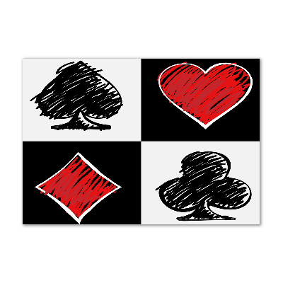 Glasbild Kartenfarben