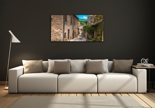 Foto glasbild Eine charmante Straße