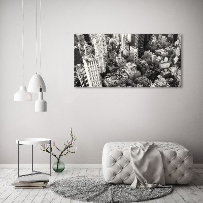 Bild auf glas New York aus der Vogelperspektive