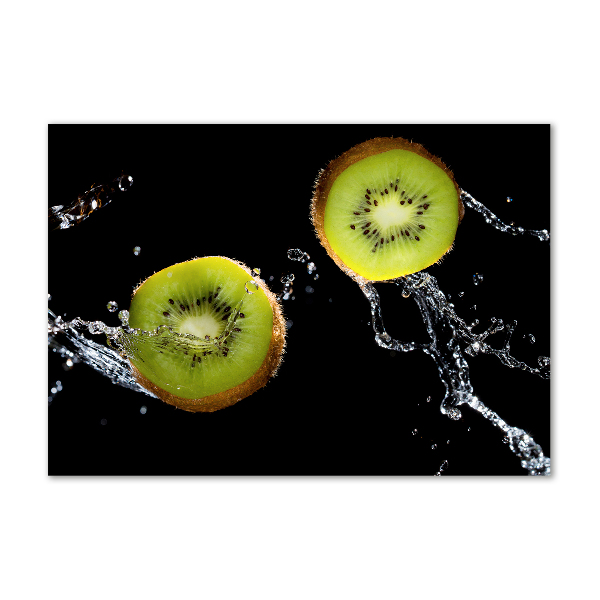 Foto glasbild Kiwi und Wasser