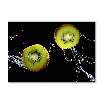 Foto glasbild Kiwi und Wasser