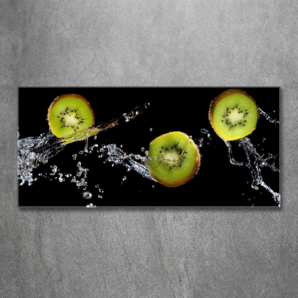 Foto glasbild Kiwi und Wasser