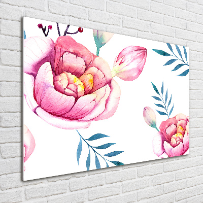 Bild auf glas Blumenmuster