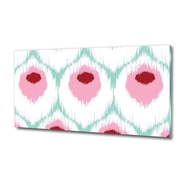 Foto glasbild Pfauenmuster