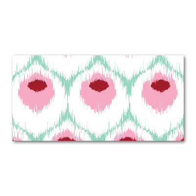 Foto glasbild Pfauenmuster