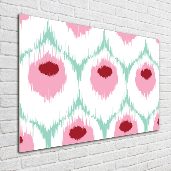 Foto glasbild Pfauenmuster