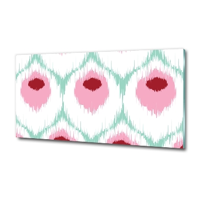 Foto glasbild Pfauenmuster