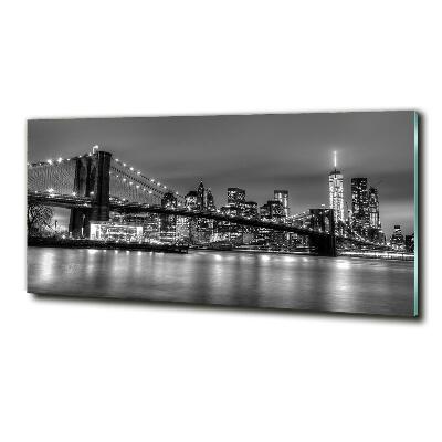 Foto glasbild Brooklyn Bridge