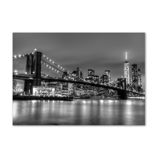 Foto glasbild Brooklyn Bridge