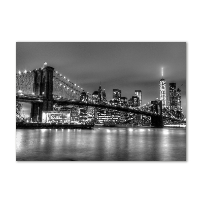 Foto glasbild Brooklyn Bridge