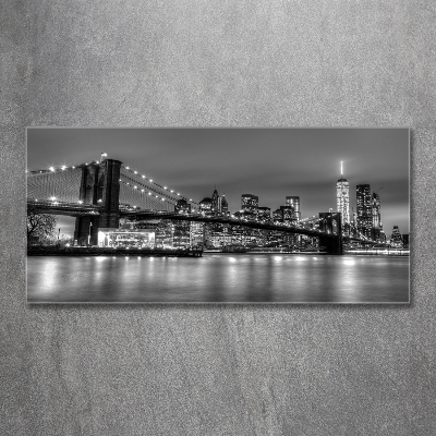 Foto glasbild Brooklyn Bridge