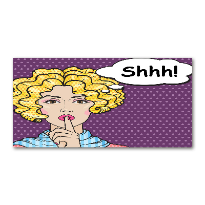 Bild auf glas Comic-Frau