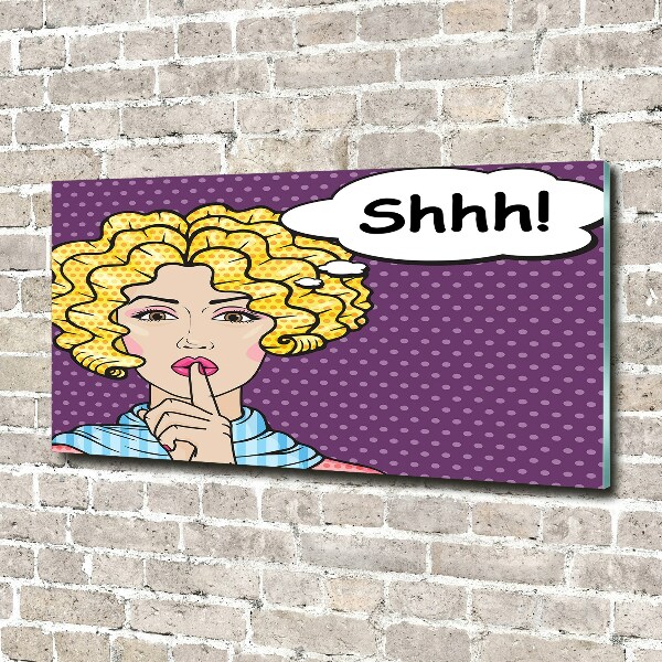 Bild auf glas Comic-Frau