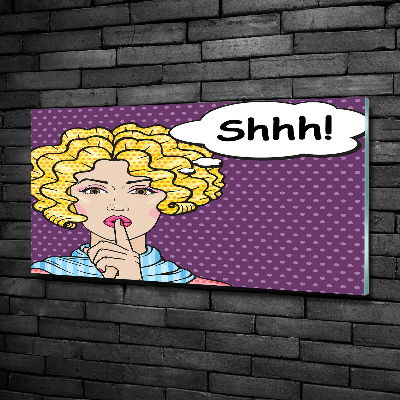 Bild auf glas Comic-Frau