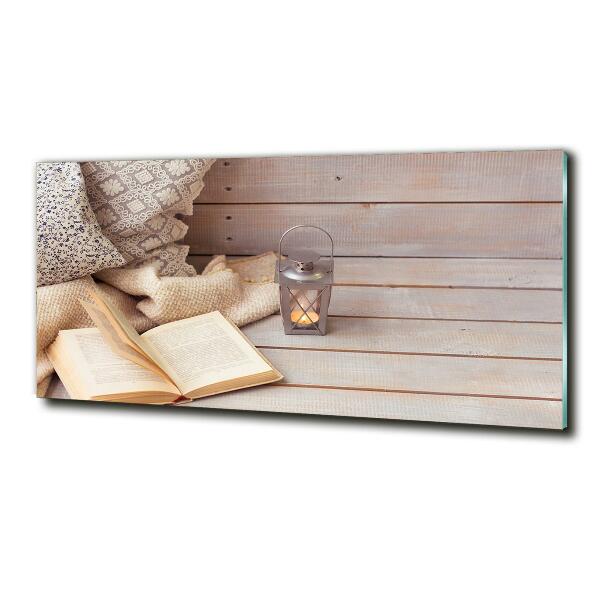 Bild auf glas Entspannung mit einem Buch