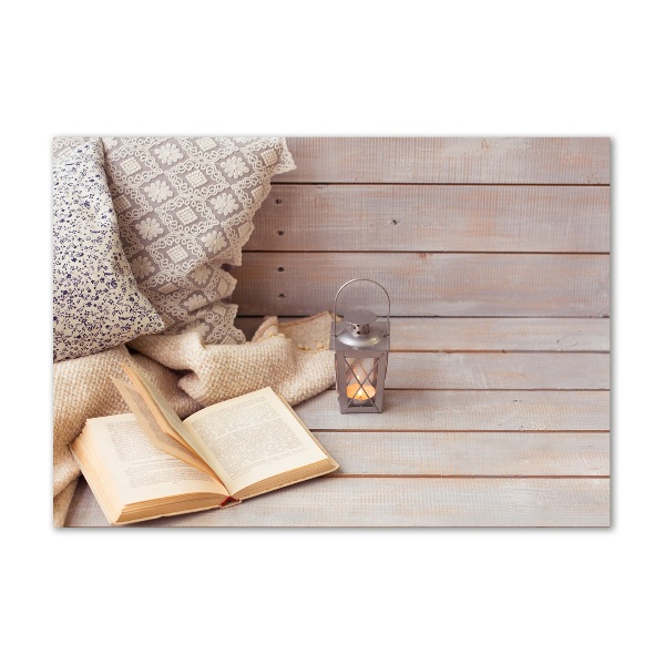 Bild auf glas Entspannung mit einem Buch