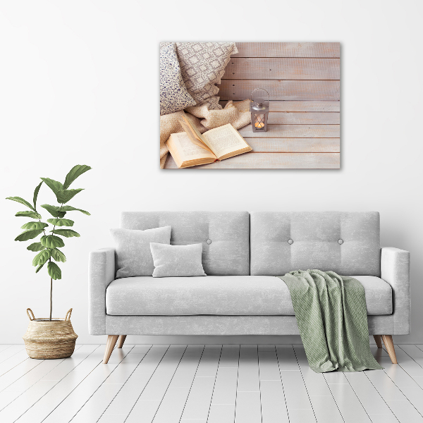 Bild auf glas Entspannung mit einem Buch