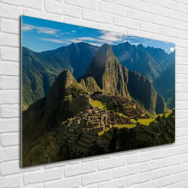 Foto glasbild Ruinen von Machu Picchu