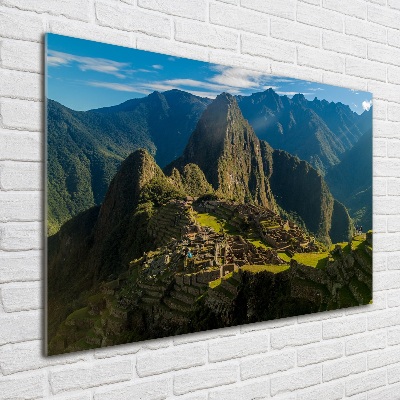 Foto glasbild Ruinen von Machu Picchu
