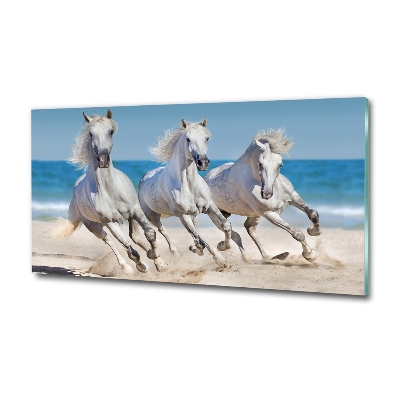 Bild auf glas Strand von White Horses