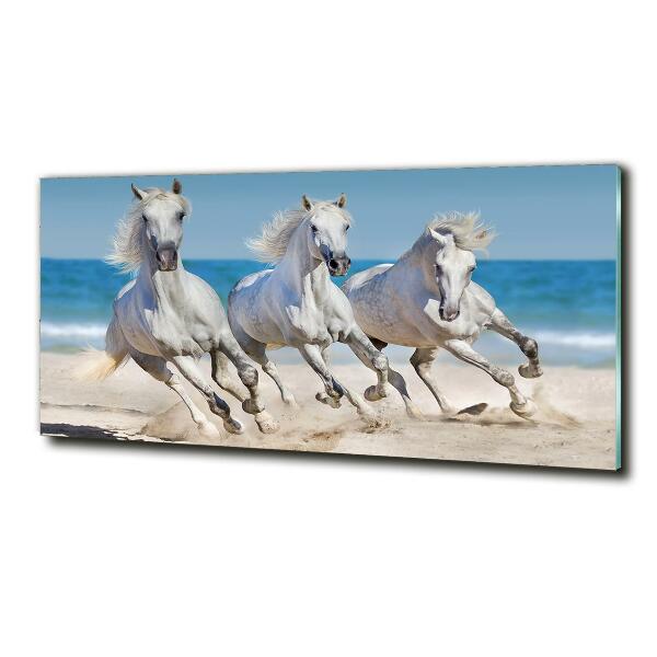 Bild auf glas Strand von White Horses