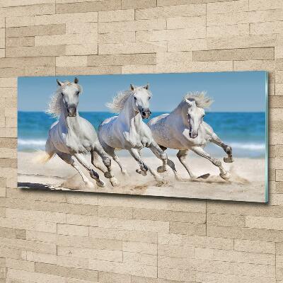 Bild auf glas Strand von White Horses