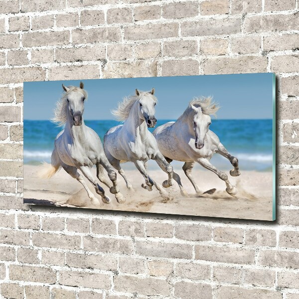 Bild auf glas Strand von White Horses