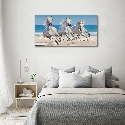 Bild auf glas Strand von White Horses