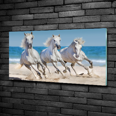 Bild auf glas Strand von White Horses