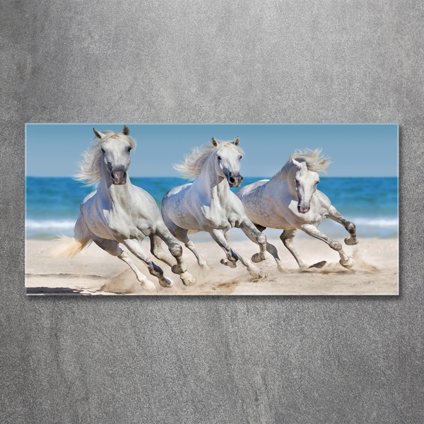 Bild auf glas Strand von White Horses