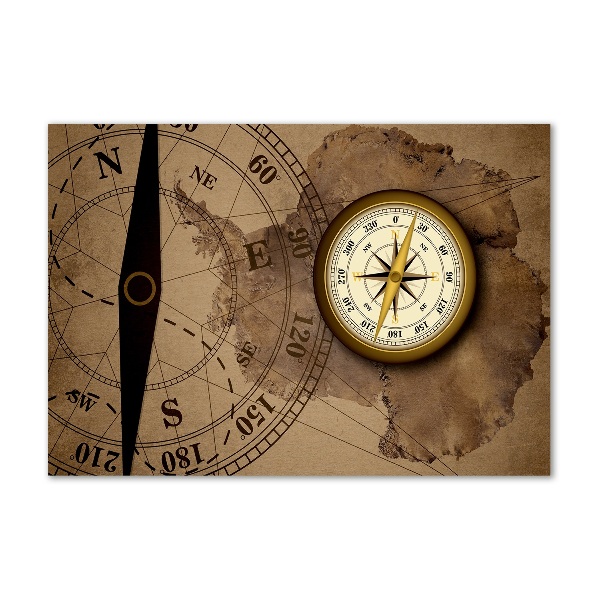 Foto glasbild Kompass